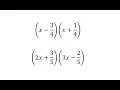 Multiplying Binomials with Fraction Constants ax dx