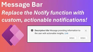 Power Apps Modern Notification Message Bar Using Fluent 2 Design Fluent 2 Component 