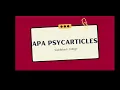 APA PsycArticles
