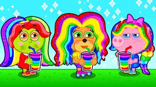 LeonCito | Cócteles arcoíris y peinados arcoíris | Dibujos animados | Video Para Niños