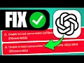 How To Fix Unable To Load Conversation In ChatGPT