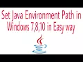 How to Set Java Environment Path JDK 1 7 1 8 in windows xp 7 8 10 and check With Java version