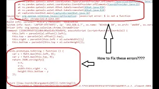 How to resolve javascript error is not a function in Selenium