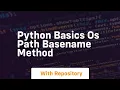 Python basics os path basename method