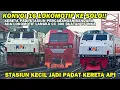 Lagu STASIUN KECIL MENDADAK PADAT KERETA API!! Aksi Parade 16 Lokomotif Uji Beban Jembatan Simpang Joglo