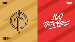 GG vs. 100 - Week 3 Day 1 | LCS Spring Split | Golden Guardians vs. 100 Thieves (2022)