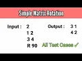Matrix Rotation Code Python Telugu CCBP Nxtwave List Comprehension Competitive Programs
