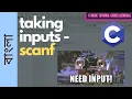 How to take input scanf in C In Tutorial Beginners