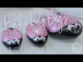 Pink Polka Dot Lady Bug Rock Painting