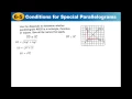 Geometry 6 5 Conditions for special parallelograms