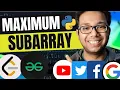 Kadane s Algorithm Python Maximum Subarray Leetcode