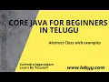Abstract Class with examples Java Tutorial for Beginners in Telugu