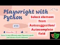 Playwright with Python Handle non select type dropdown