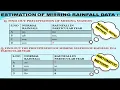 Calculation of Missing Rainfall Data Arithmetic Method Normal Ratio Method