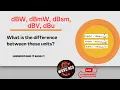 dB Scale Explained Decibel dBm dBW dBV dBsm dBu and dBV