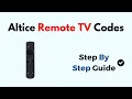 Altice Remote TV Codes