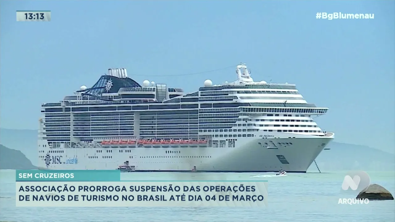Sem cruzeiros: associação prorroga suspensão das operações de navios de turismo no Brasil