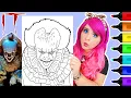 Coloring It Pennywise The Dancing Clown Coloring Page Ohuhu Paint Markers