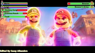 the super mario bros movie 2023 final battle with healthbars 2 2