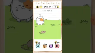 Brain test level 104 feed them all walkthrough