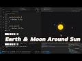 HTML CSS Earth Moon around Sun - 6 Minutes Tutorial