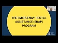 How to apply to the Emergency Rental Assistance Program ERAP Info Session Training