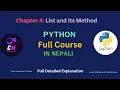 Chapter 5 List and Its Method Python Course in Nepali