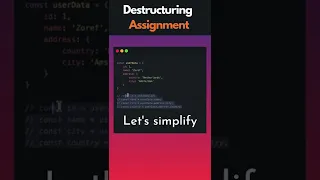Destructuring Assignment in JavaScript