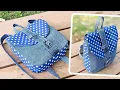 Lagu DIY Adorable Mini Denim and Polka Dot No Zipper Backpack Out of Old Jeans | Upcycle | Bag Tutorial