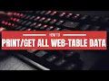 Printing Dynamic Web table all data Selenium