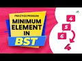 Minimum element in BST School Practice Problem GeeksforGeeks School