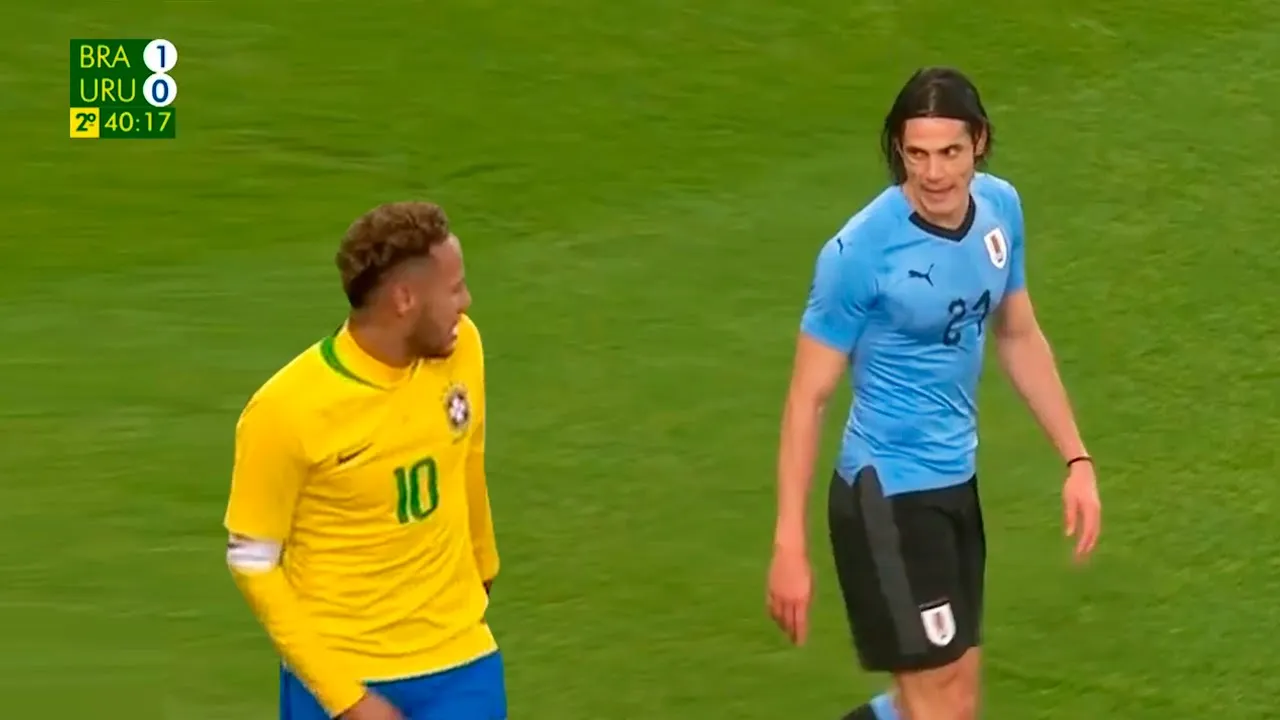 O DIA QUE O NEYMAR HUMILHOU O URUGUAI E TRETOU COM CAVANI