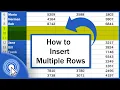 How to Insert Multiple Rows in Excel The Simplest Way