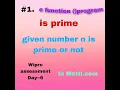 Is Prime Write a Function that finds whether the given number N is Prime or not using mettl com