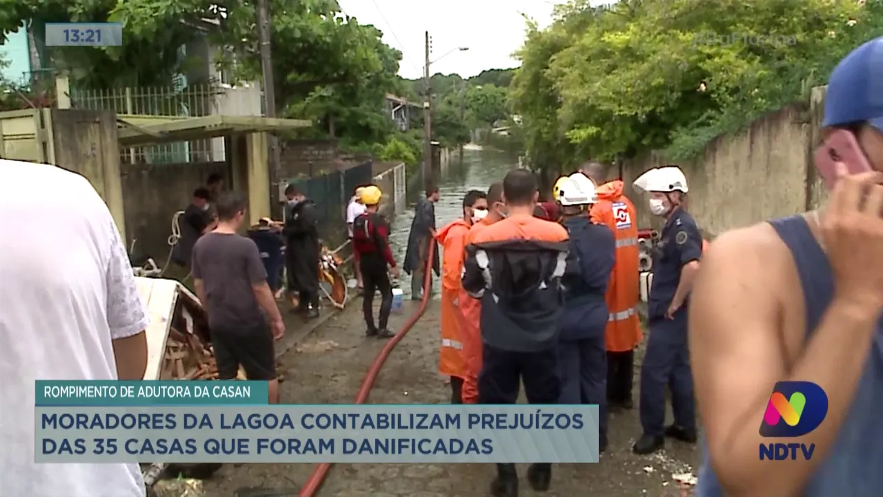 Moradores da Lagoa contabilizam prejuízos das 35 casas que foram danificadas