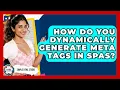 How Do You Dynamically Generate Meta Tags In SPAs - Simple HTML Studio
