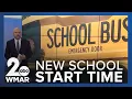 Proposed new school start times for students