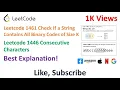 Leetcode 1461 Check If a String Contains All Binary Codes of Size K 1446 Consecutive Characters