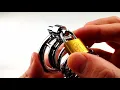 Metal Chastity Cage locked up