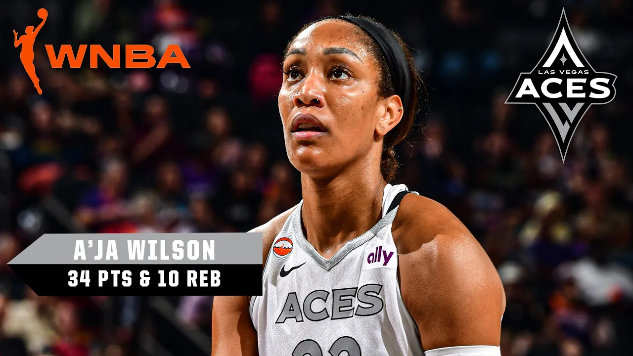 A'ja Wilson drops 34-PT double-double in regular season finale 😤 | WNBA on ESPN