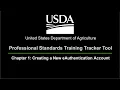 Professional Standards Training Tracker Tool Chapter 1 0 Create an eAuthentication Account