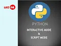 Python Interactive Mode and Script Mode Python Tutorial