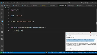 Python 3 Glob Module Script to List All Files of a Specific Extension in a Folder Using Glob Pattern