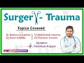 Surgery - Basics of Trauma ||  Head trauma, Abdominal trauma, Thoracic trauma