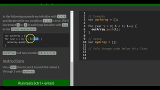 Iterate with Javascript For Loops freeCodeCamp Basic Javascript