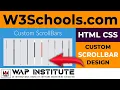 W3Schools - how to create a custom scrollbar in html and css in hindi design scrollbar in css