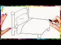 How To Draw A Bed Step By Step Bed Drawing Easy
