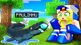 NASCI como um MOSASSAURO AJUDANTE no Minecraft