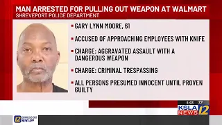 Gary Lynn Moore arrested for allegedly pulling out weapon at Walmart
