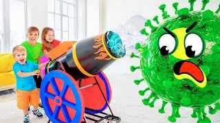 Oliver Defeats Viruses More Funny Kids Videos 